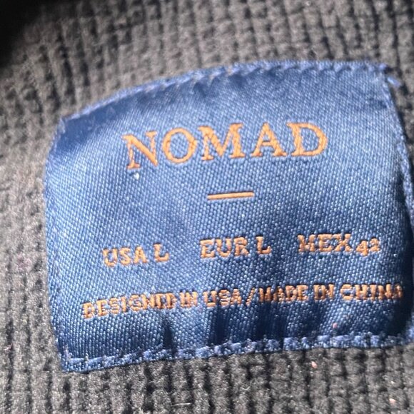 Nomad Mens L Long Sleeve Flannel Black Orange Plaid Shirt Cotton Casual Evermore - Picture 4 of 9